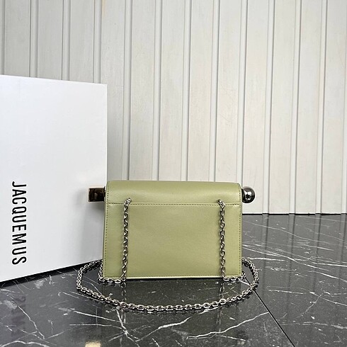 Beden haki Renk Jacquemus Le Rond Carre Clutch Small
