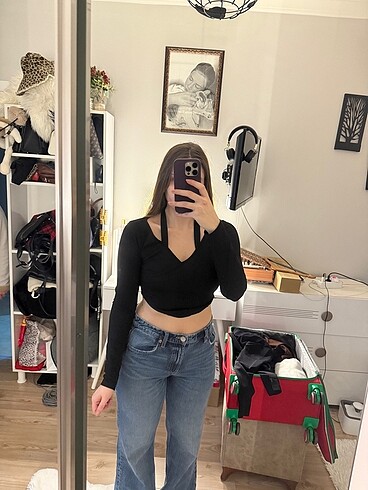 Sheinside Shein boyundan bağlamalı bluz