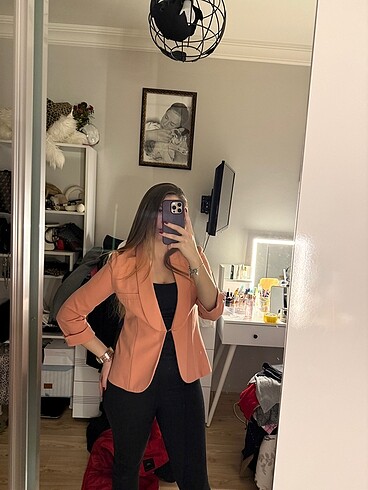 Diğer Somon renkli blazer ceket