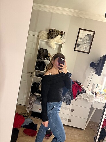 Mavi Jeans Mavi omzu açık kazak