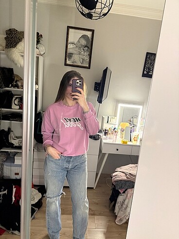 Twist baskılı sweatshirt