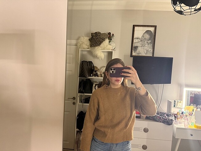 s Beden Zara camel triko