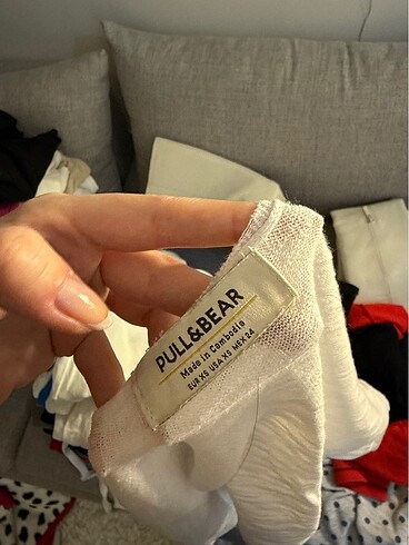 s Beden beyaz Renk Pull and bear triko