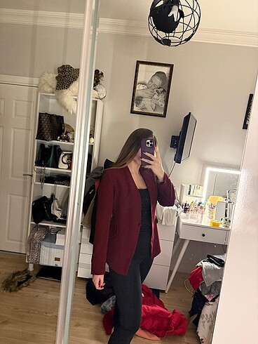 m Beden bordo Renk Sarar bordo blazer