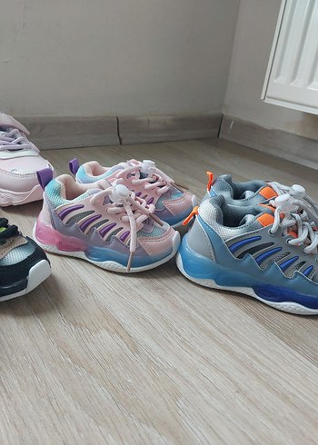 Kız Çocuk Renkli Bağcıksız Spor Ayakkabı - Görsel 3