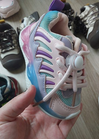 Kız Çocuk Renkli Bağcıksız Spor Ayakkabı - Görsel 7