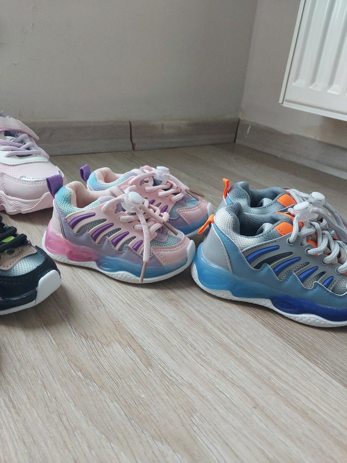 Kız Çocuk Renkli Bağcıksız Spor Ayakkabı - Görsel 3