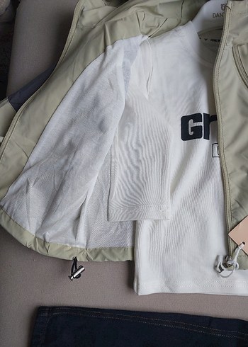 Erkek Çocuk Gri Fermuarlı Street Wear Mont - Görsel 11