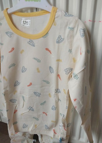 Mavi Pamuklu Uzun Kollu Bebek Takımı pijama takım - Görsel 7