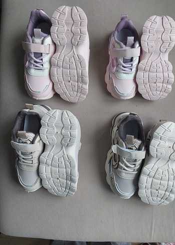 Kız Çocuk Bağcıklı ve Cırtlı Spor Ayakkabı - Görsel 2