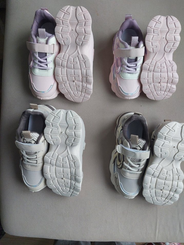 Kız Çocuk Bağcıklı ve Cırtlı Spor Ayakkabı - Görsel 2