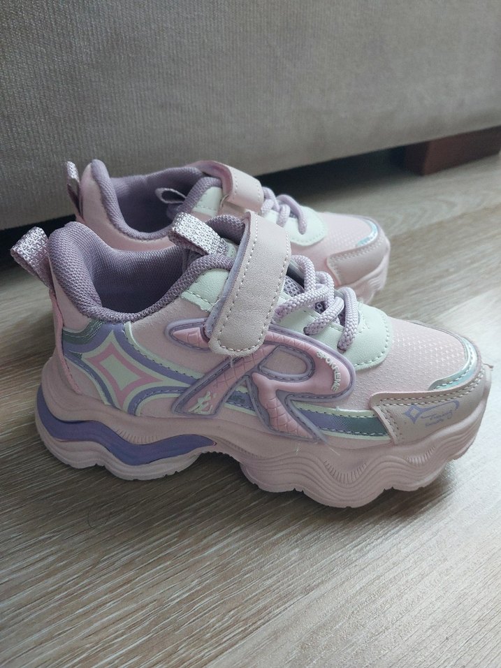 Kız Çocuk Bağcıklı ve Cırtlı Spor Ayakkabı - Görsel 5