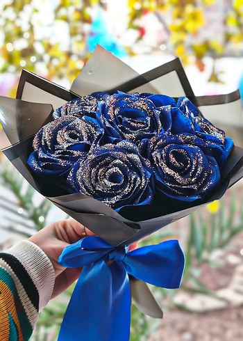 lacivert simli buket - Görsel 2