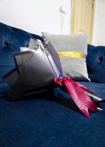 11 li bordo gül buketi - Görsel 2