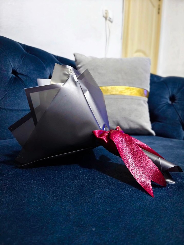 11 li bordo gül buketi - Görsel 2