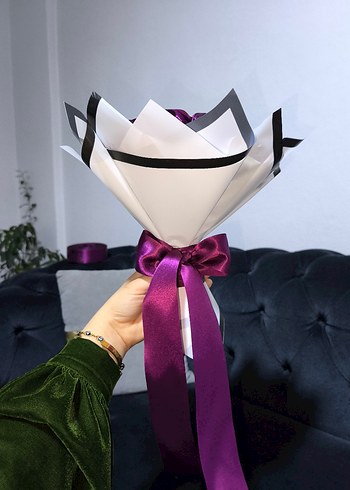 Mürdüm gül buketi - Görsel 2