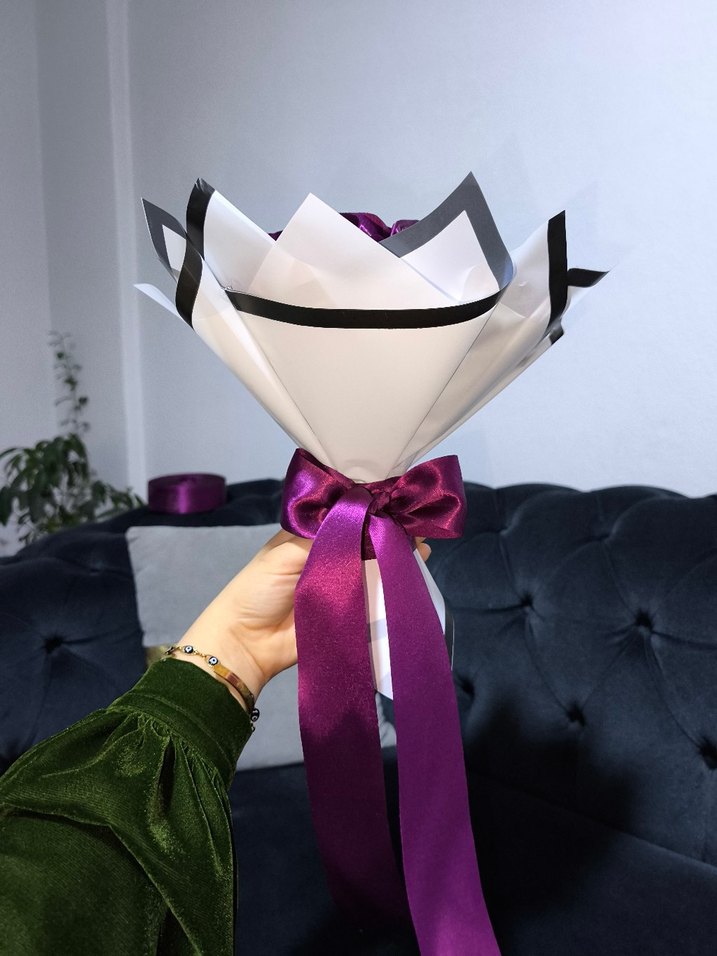 Mürdüm gül buketi - Görsel 2