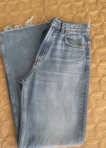 40 Beden Zara yüksek bel wide leg jean