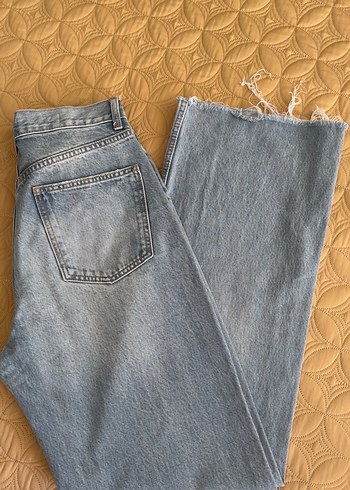 40 Beden mavi Renk Zara yüksek bel wide leg jean