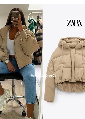 Zara Bej Kadın şişme mont