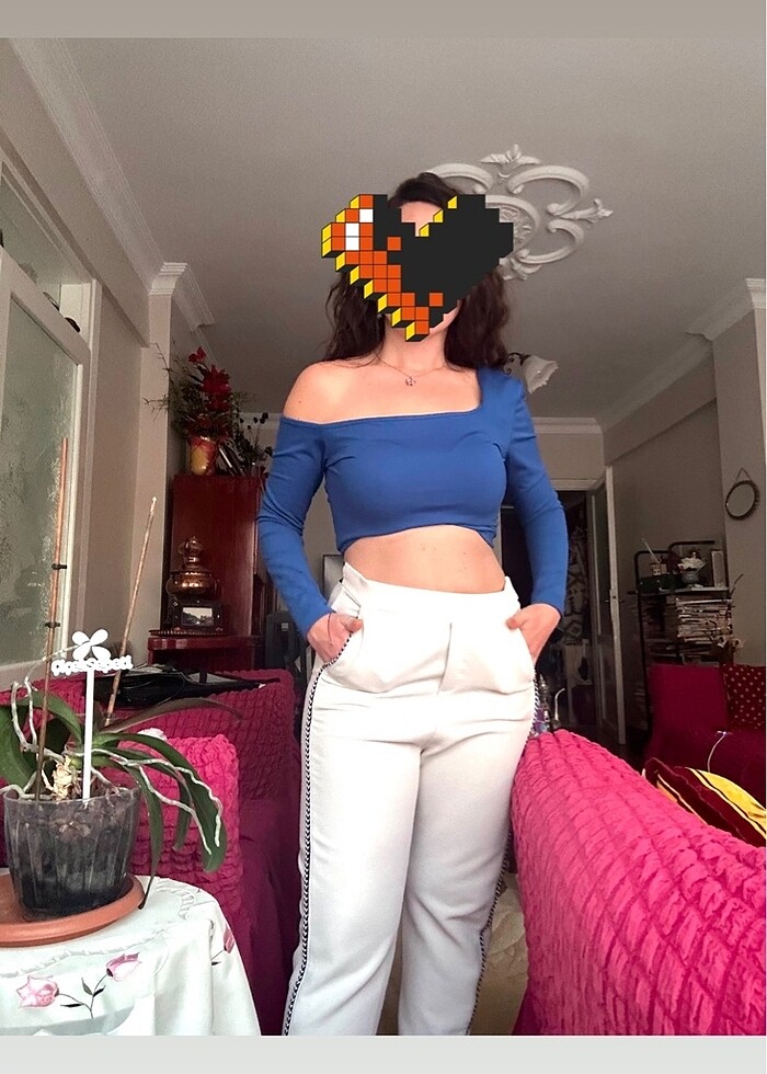 Lacivert Bluz - Görsel 5