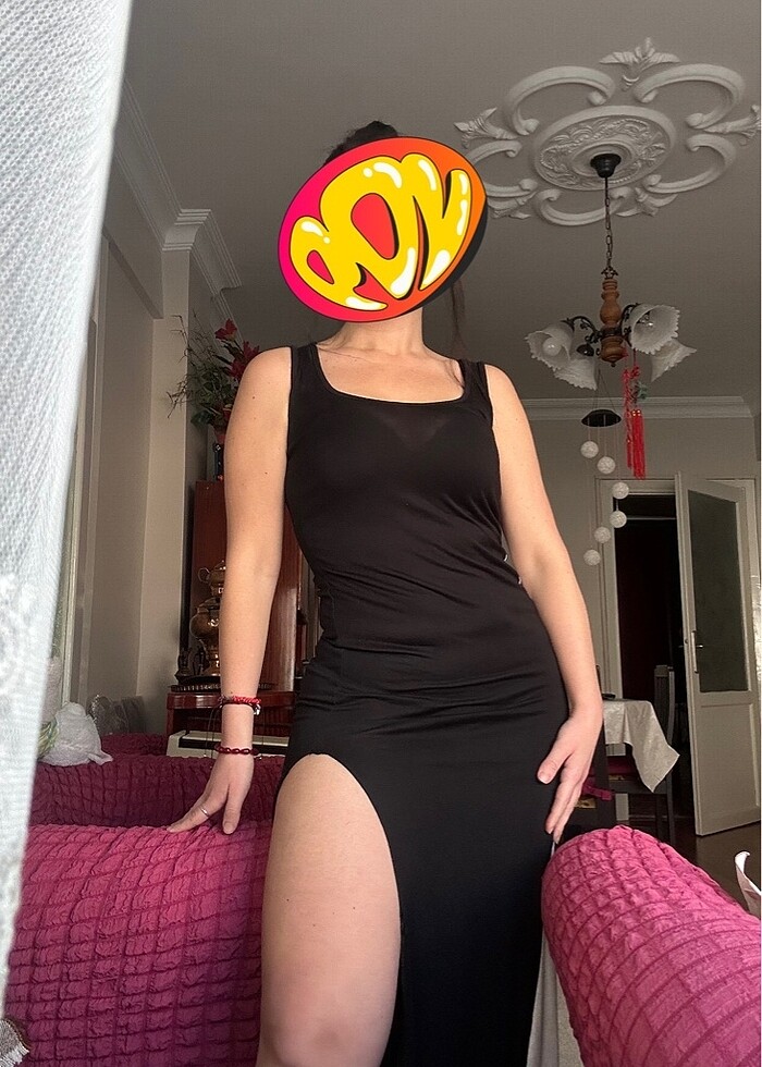 Yırtmaçlı elbise - Görsel 5