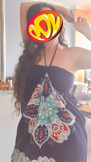 Dilvin Boyundan Bağlamalı Elbise - Görsel 2