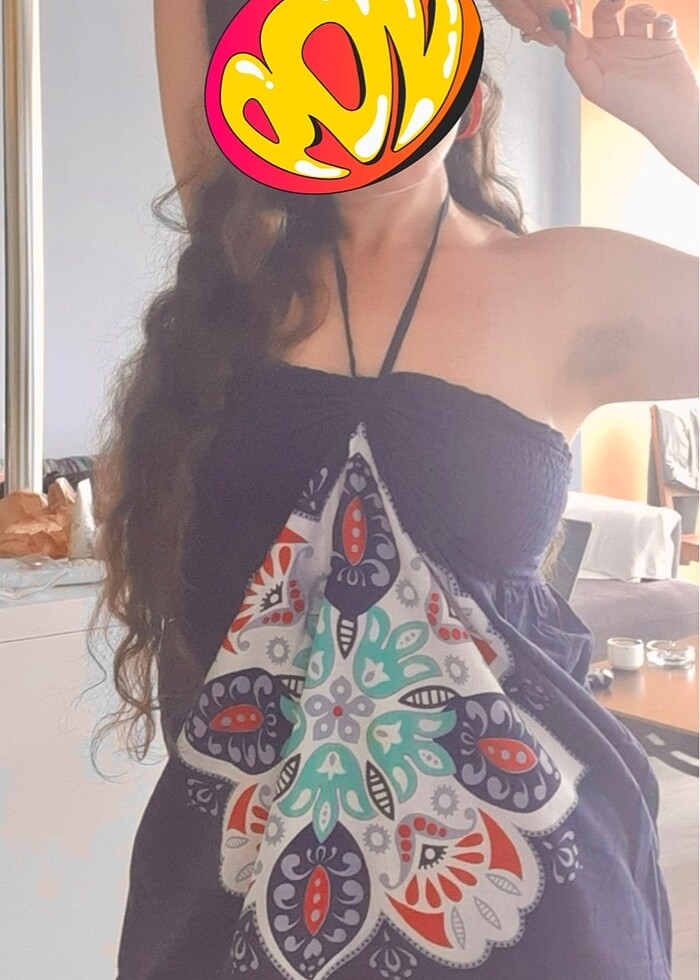 Dilvin Boyundan Bağlamalı Elbise - Görsel 2