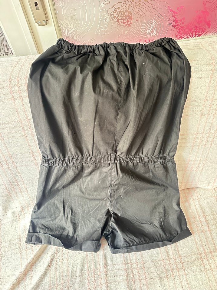 Siyah Straplez Kısa Tulum - Görsel 3