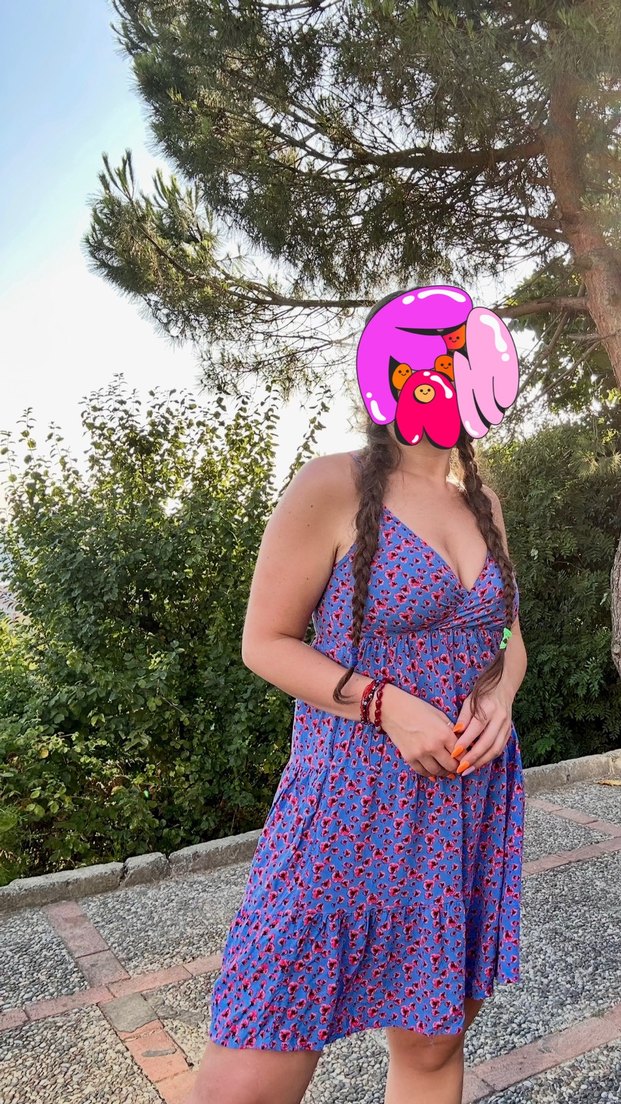 Bohem V Yaka Püsküllü Midi Elbise - Görsel 2