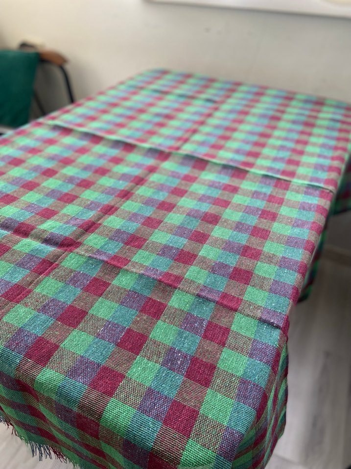 Çok Renkli Kareli Masa Örtüsü veya sofra bezi - Görsel 3