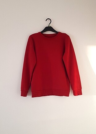 kirmizi sweatshirt oversize