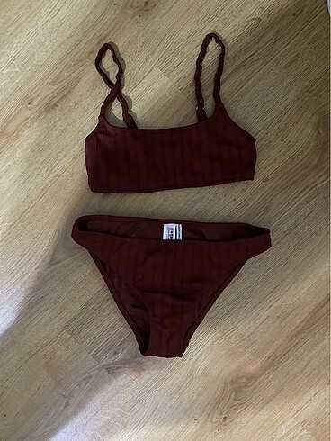 s Beden Koton kahverengi bikini takımı