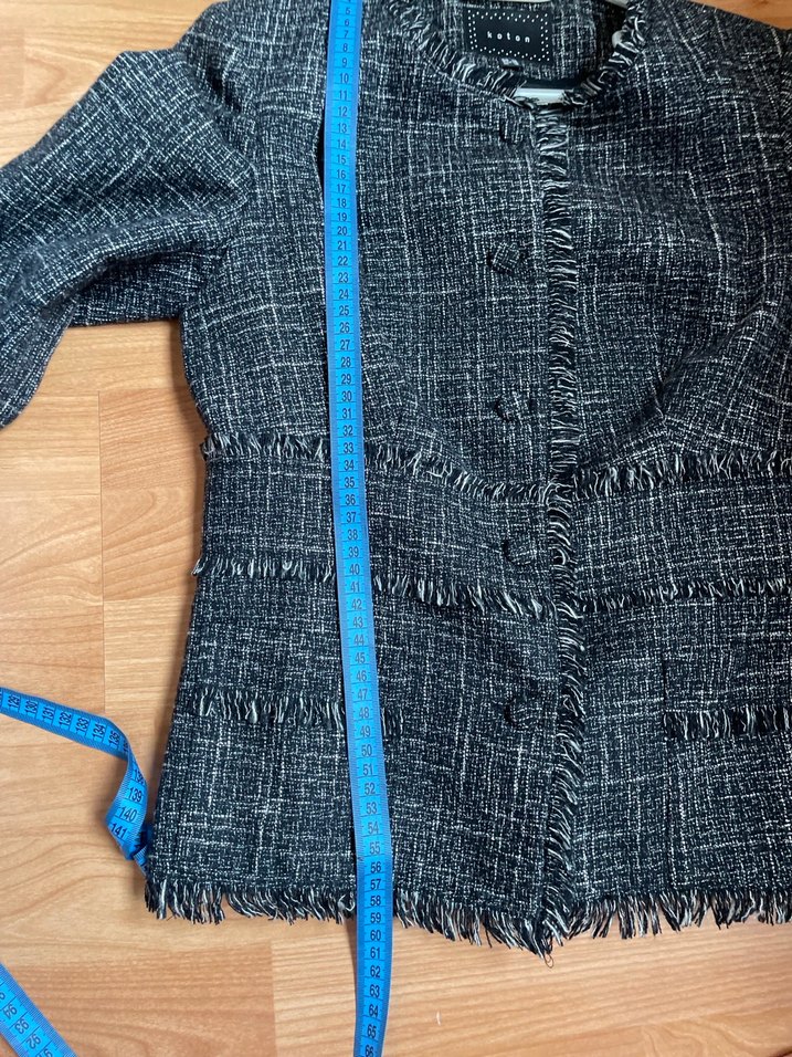 Düğmeli Gri Midi Kadın Ceket - Görsel 3