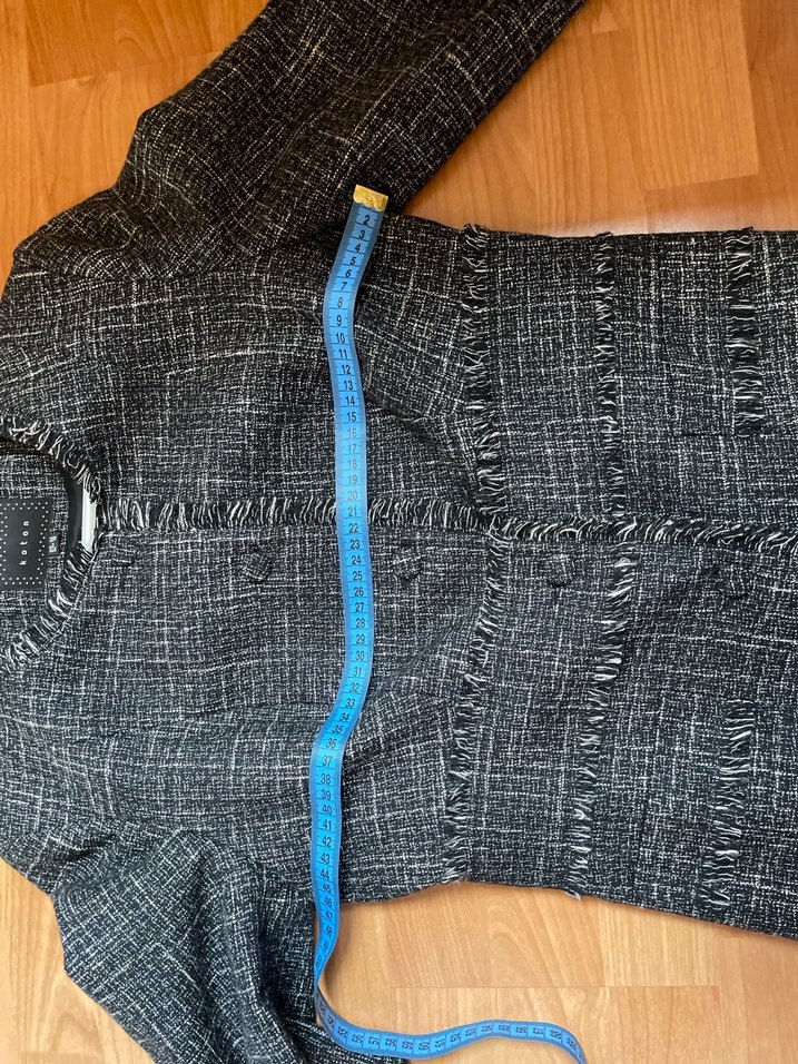 Düğmeli Gri Midi Kadın Ceket - Görsel 4