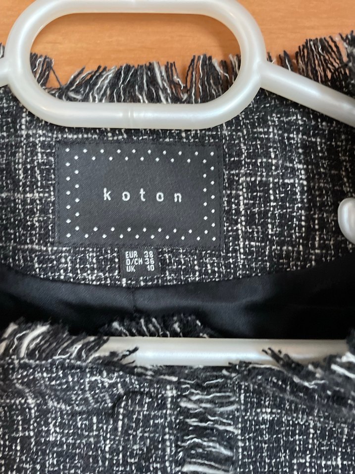 Düğmeli Gri Midi Kadın Ceket - Görsel 5