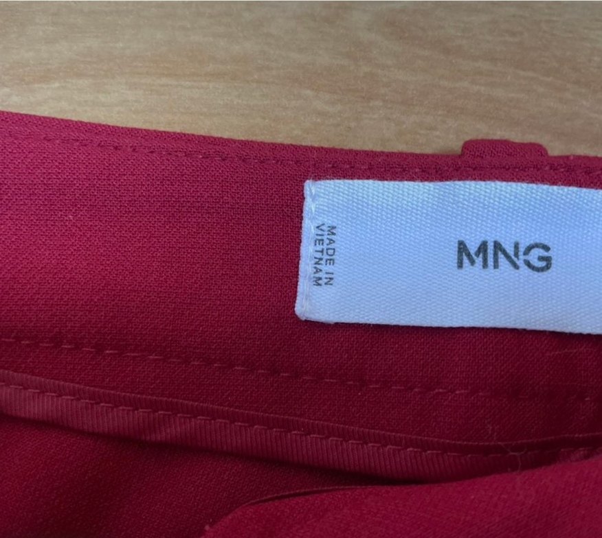 Bordo Mango Kumaş Kadın Pantolon - Görsel 5