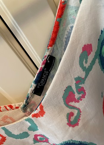 Zincir Detaylı Renkli Bohem Mini Askılı Bluz - Görsel 2