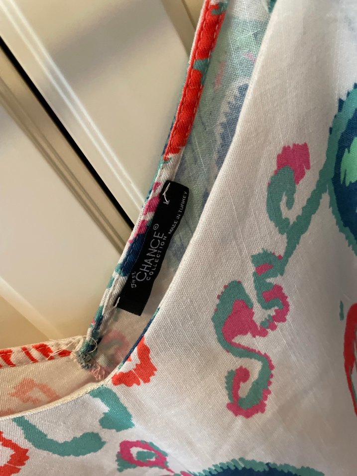 Zincir Detaylı Renkli Bohem Mini Askılı Bluz - Görsel 2