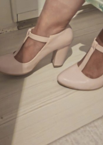 Diğer Bej Stiletto Topuklu Kadın Platform Ayakkabı