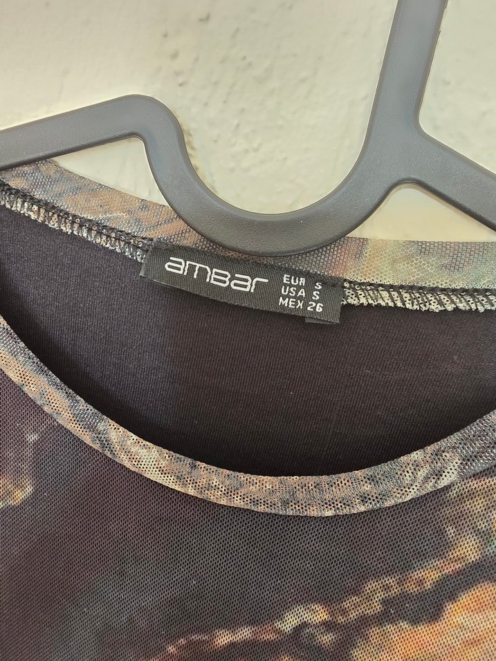 Uzun Kol Siyah Batik Desenli Elbise - Görsel 2