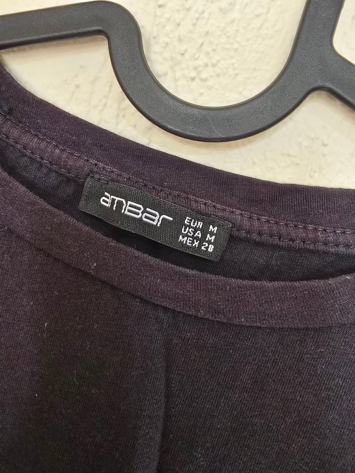 Siyah Keten Kadın Crop Top - Görsel 2