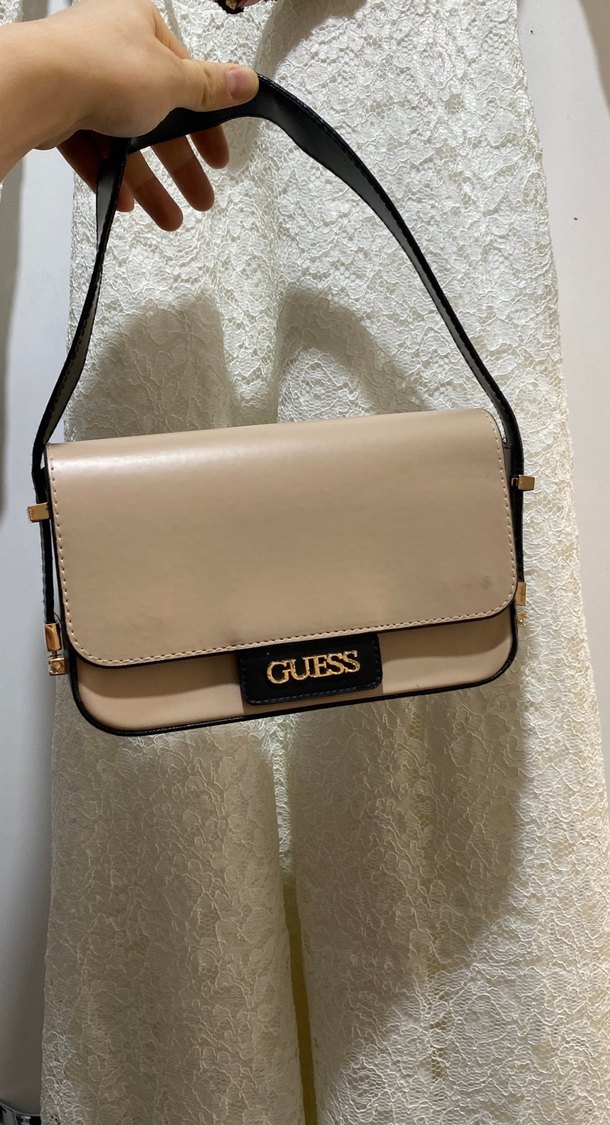 Guess Bej Deri Kadın Çanta - Görsel 2