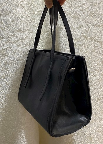 Siyah Deri Minimalist Kadın Çanta - Görsel 3