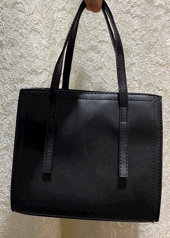 Siyah Deri Minimalist Kadın Çanta - Görsel 2