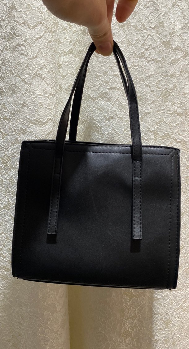 Siyah Deri Minimalist Kadın Çanta - Görsel 2