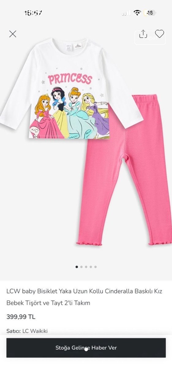 Uzun Kollu Baskılı Bebek Kız Takımı - Görsel 2