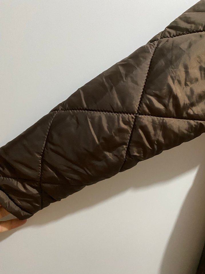 Kahverengi Uzun Kadın Mont - Görsel 4