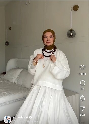 Uzun Beyaz Etnik Bohem Kolye