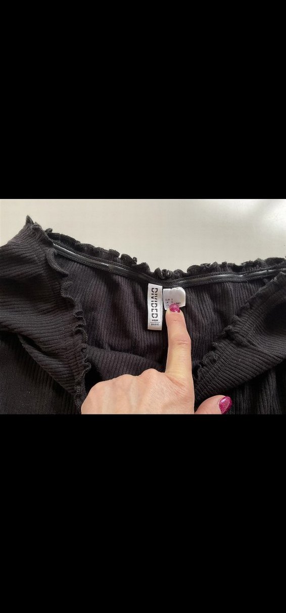 Siyah Uzun Kollu Carmen Yaka Bluz - Görsel 2